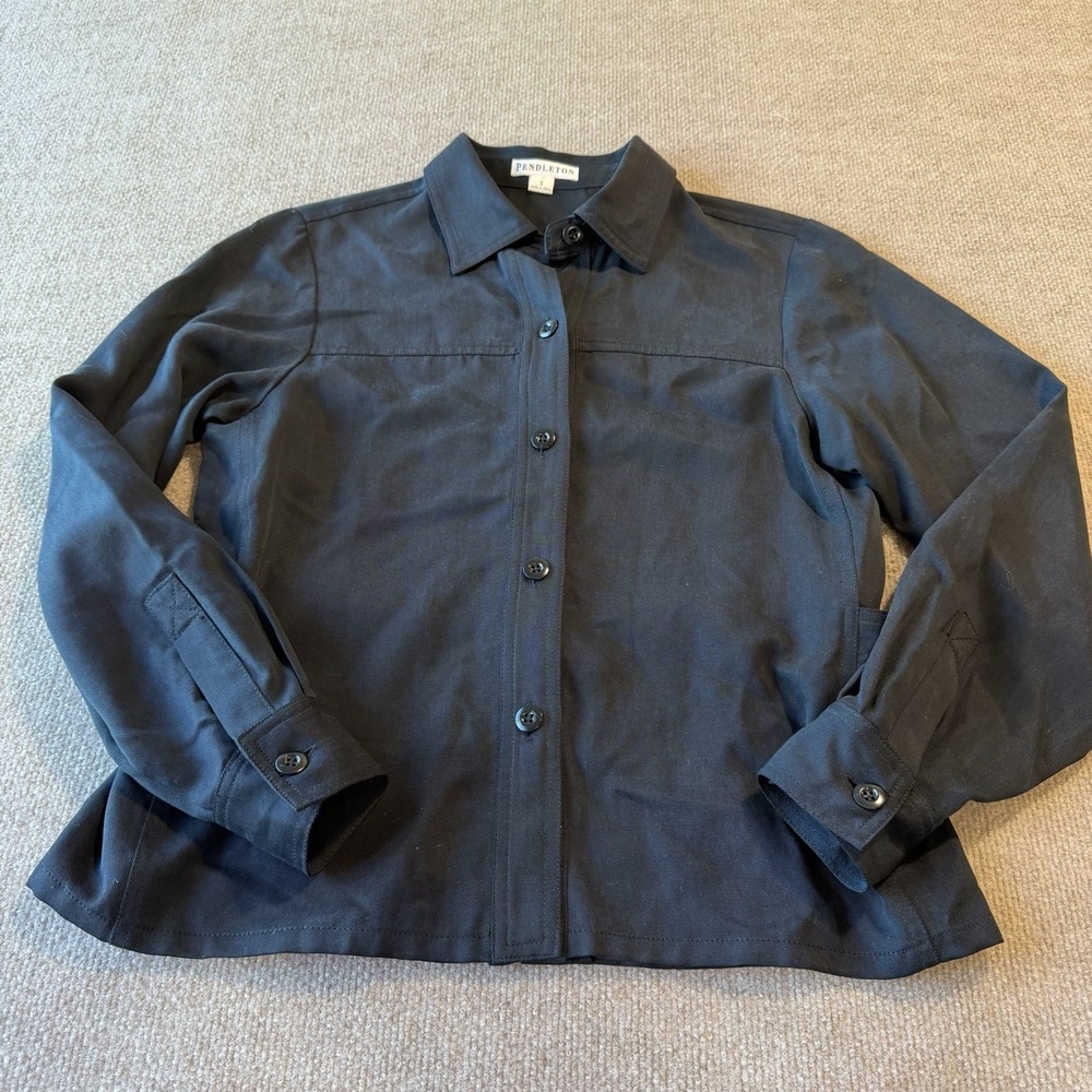 Pendleton Womens Black Button‎ Up Blouse Size Small